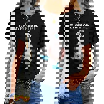 面白い鳥の贈り物女性男性アオアシカツオドリ レディースTシャツ - Kawaiitshirt