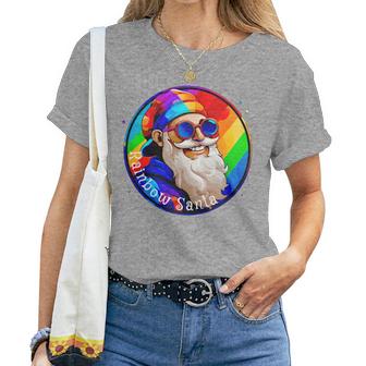 Santaclaus Rainbow 長袖tシャツ レディースTシャツ - Kawaiitshirt
