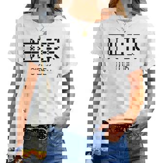 Beer O'clock ビールタイム 面白いギフト ビール愛好家 レディースTシャツ - Kawaiitshirt