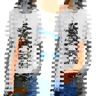Boy Mom Messy Bun Camouflage Mother's Day 2025 Boy Mom Women T-shirt - Thegiftio UK
