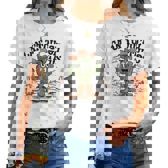 Can't Touch This Cactus Cowboy ウエスタンカートゥーン ユーモア レディースTシャツ - Kawaiitshirt