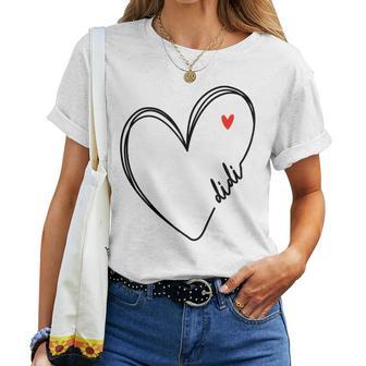Cute Didi With Heart Girl Girls Mom Women T-shirt - Thegiftio UK
