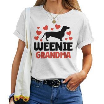 Cute Weenie Grandma Dachshund Wiener Dog Novelty Women T-shirt - Thegiftio UK