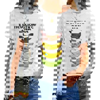 The Evolution Of Banana Novelty Graphic & Cool s レディースTシャツ - Kawaiitshirt