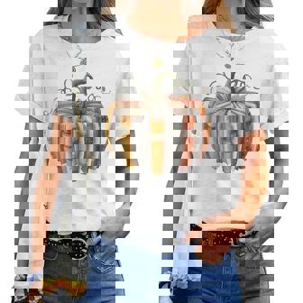 Fall Book Pumpkin Fall Librarians Bookworm Teachers Students Women T-shirt | Mazezy