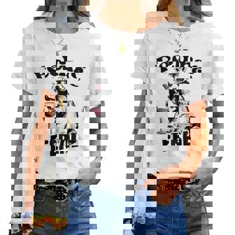 Feeling Feral アライグマ ミーム アルコール 飲酒 恋人 男性 女性 レディースTシャツ - Kawaiitshirt