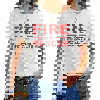 Fire Rescue 消防士 消防士 キッズ 若者 大人 男の子 女の子 レディースTシャツ - Kawaiitshirt
