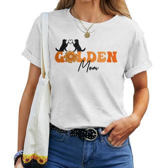 Flower Mama Golden Retriever Cute Mother's Day Golden Mom Women T-shirt - Thegiftio UK