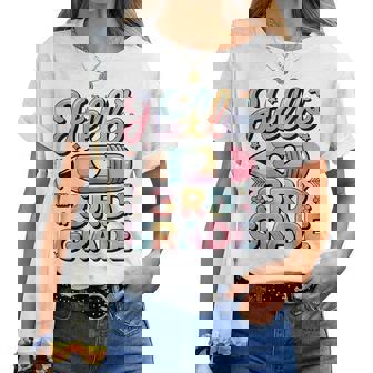 Girl Back To School Hello Third 3Rd Grade Teacher Women T-shirt | Mazezy