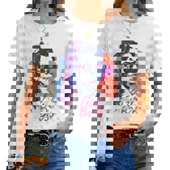 Girl Boss ポップアート セルフエンパワーメント レトロ 1950年代 レディースTシャツ - Kawaiitshirt