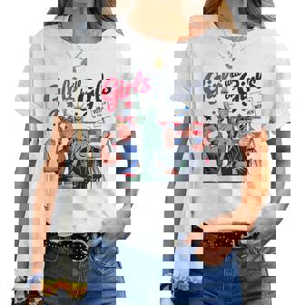 Girl Will Be Girls Patriotic Feminist 4Th Of July Women T-shirt | Mazezy