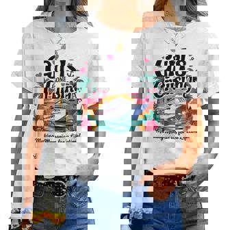 Girls Gone Cruising Girl Cruise Vacation Boat 2025 Women T-shirt | Mazezy