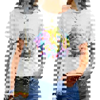 Goldendoodle ギフト ラブラドゥードル Cockapoo Mom カラフル ポップアート レディースTシャツ - Kawaiitshirt