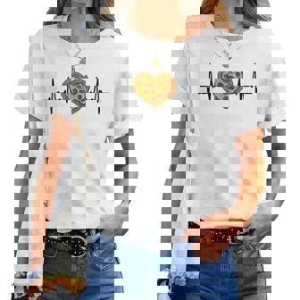 Heartbeat Pizza Camiseta de mujer - Regaloses