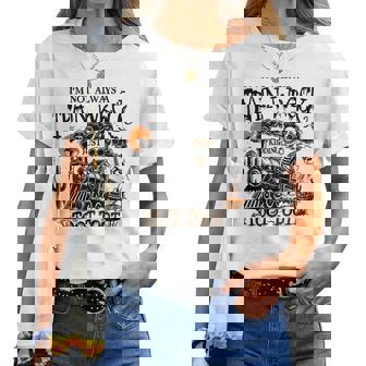 I'm Not Always A Train Wreck Halloween Crew Women Women T-shirt | Mazezy