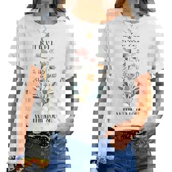 It Is Well With Myoul Christian 花柄 引用 クリスチャン 長袖tシャツ レディースTシャツ - Kawaiitshirt