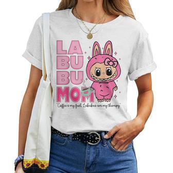 Labubu Mom Coffee's My Fuel Labubus Are My Therapy Mothers Women T-shirt - Thegiftio UK