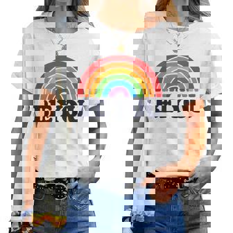 Lgbtq Be You Pocket Gay Pride Lgbt Ally Rainbow Flagintage レディースTシャツ - Kawaiitshirt