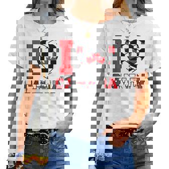 I Love Canada サッカーボール 男の子 女の子 キッズ カナダ国旗 レディースTシャツ - Kawaiitshirt