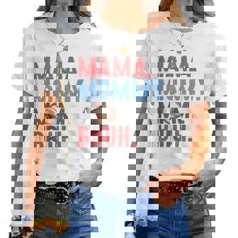 Mama Mommy Mom Bruh Baseball Vintage Mom Women T-shirt - Thegiftio UK