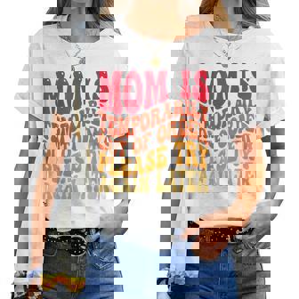 Momは一時的に順不同でおもしろいジョーク ママ向け レディースTシャツ - Kawaiitshirt