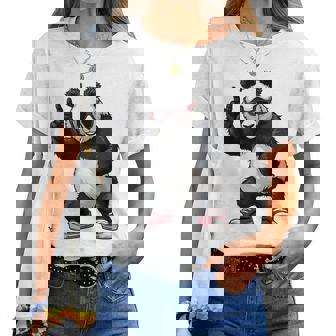 Panda Drôle Danse Rock Musique Dab Panda Pour Filles Enfants Garçons T-shirt femme - Cadeauxyz