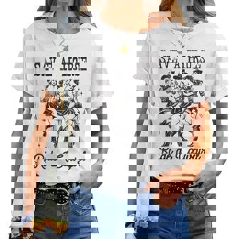 Save A Horse Ride A Cowgirl レトロ ウエスタン ロデオ カントリーガール レディースTシャツ - Kawaiitshirt