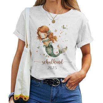 Schulkind 2025 Mädchen Meerjungfrau Einschulungchulanfang T-shirt Frauen - Geschenkecke
