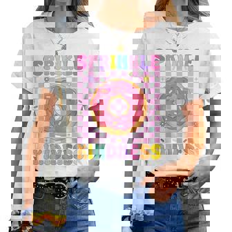 Sprinkle Kindness Groovy Donut Doughnut Lover Girls Women Women T-shirt | Mazezy