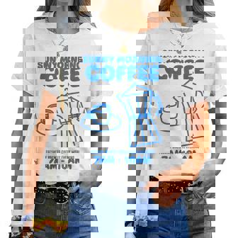 Sunny Morning Coffee Xundayun Delicious Coffee バックプリント レディースTシャツ - Kawaiitshirt