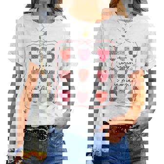 Teaching Is My Jam Teacher Team Crew Cute Strawberry Girls Women T-shirt | Mazezy