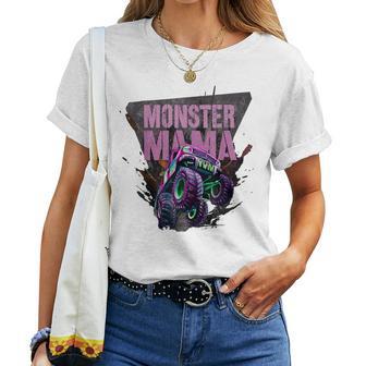 Vintage Monster Truck Mama Cool Mother Of Birthday Boy Crew Women T-shirt - Thegiftio UK