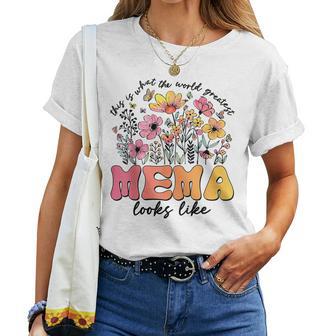 This Is What World's Greatest Mema Looks Like Mother's Day Women T-shirt - Thegiftio UK