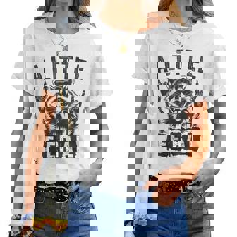 おもしろいアライグマのグラフィック 小さなフェラル 幼児 男の子 女の子 フェラル レディースTシャツ - Kawaiitshirt