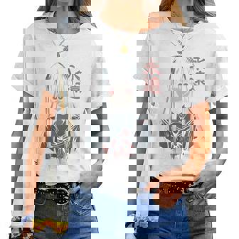 アニメ ホラーガール 美的 ソフト グランジ ワイフ 日本人 女の子 長袖tシャツ レディースTシャツ - Kawaiitshirt