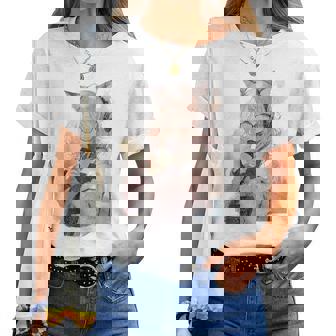 アニメ ワイフ かわいい アニメ 漫画 猫 女の子 甘い レトロ 日本 レディースTシャツ - Kawaiitshirt