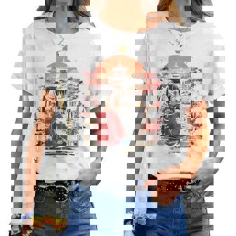 アニメ 女の子 日本 バックプリント レディースTシャツ - Kawaiitshirt