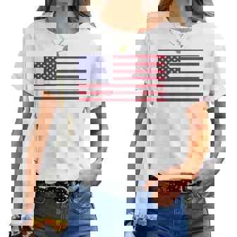 アメリカの国旗 アメリカの愛国心 アメリカの男性 女性 子供 アメリカの国旗 レディースTシャツ - Kawaiitshirt