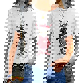 カナダデー 面白い クール 黒猫 カナダ国旗 キッズ 女の子 男の子 レディースTシャツ - Kawaiitshirt