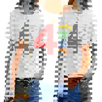 キッズ 4歳の誕生日シャツ 男の子 女の子 4歳 4歳 4歳 パーティー レディースTシャツ - Kawaiitshirt