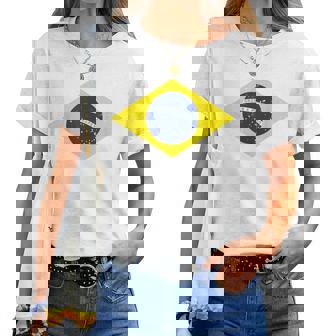 グリーン ブラジル国旗 サッカー ファン 男性 女性 男の子 女の子 キッズ レディースTシャツ - Kawaiitshirt