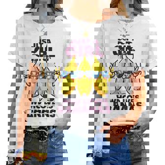 バナナ好きな女の子だけフルーツファニーイエローバナナ好き レディースTシャツ - Kawaiitshirt