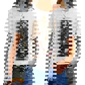 フリンジ付きの毛布の上の二人の女の子 エゴン・シーレ作 1911 長袖tシャツ レディースTシャツ - Kawaiitshirt