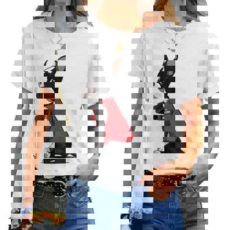 ボストンテリア I Love Mom タトゥーシャツ 面白いボストンテリア レディースTシャツ - Kawaiitshirt