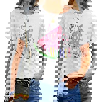 メロン スイカ メロン フルーツ 男性 女性 子供 レディースTシャツ - Kawaiitshirt