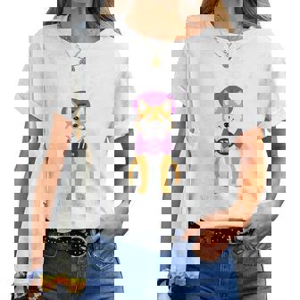 喜寿祝い 犬 柴犬 ちゃんちゃんこ 男性 女性 犬好き 77歳 Dog Days Best Days レディースTシャツ - Kawaiitshirt