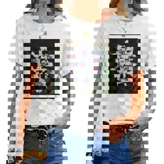 面白いhoya Flowers 多肉植物 ガーデニング 植物 レディースTシャツ - Kawaiitshirt