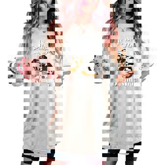 & Life Is Better Dapple Dachshund Lover レディースオーバーサイズコンフォートTシャツ - Kawaiitshirt