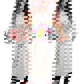 1St Grade Vibes Girl Coquette Bow First Grade Back To School Women's Oversized Comfort T-shirt | Mazezy