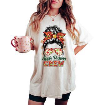 Apple Picking Crew Fall Apple Orchard Harvest Season Women's Oversized Comfort T-shirt - Thegiftio UK